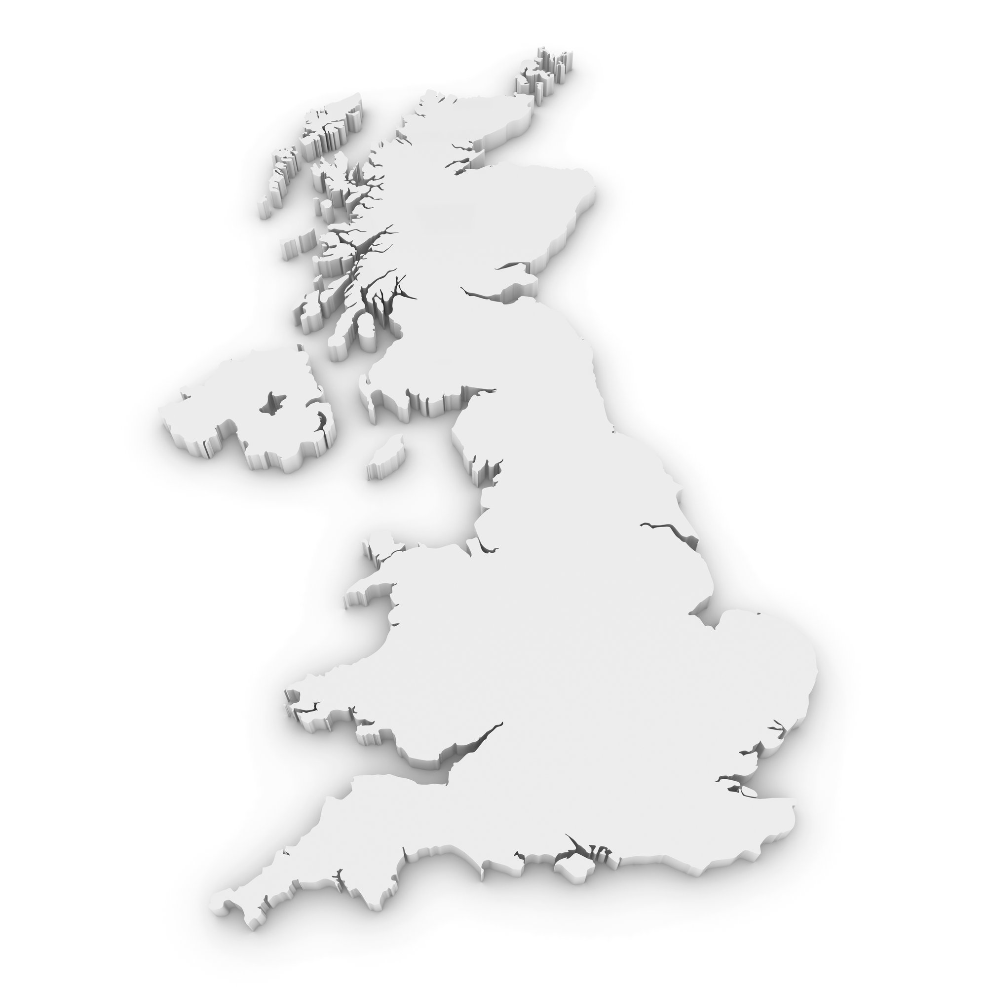 Map of britain_3D White_XLARGE-DAPUKP0782